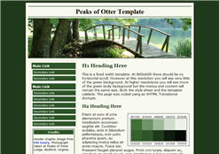 Screenshot of Peaks of Otter Template.