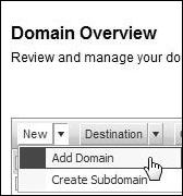 Screenshot Add domain.