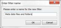 Screenshot Filter Name Dialog box.