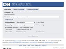 Screenshot of WC3 Validation Service.