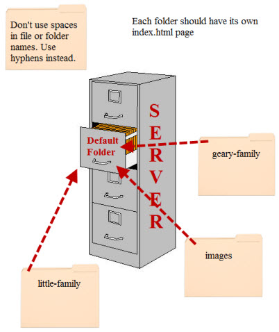 Organization of website.