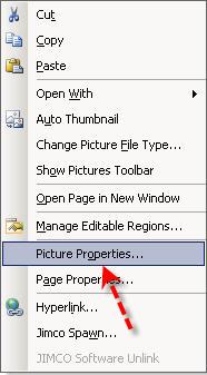 Screenshot for Picture Properties Menu.